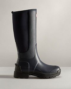 Navy Hunter Balmoral Field Hybrid Tall Women's Rain Boots | Ireland-32751